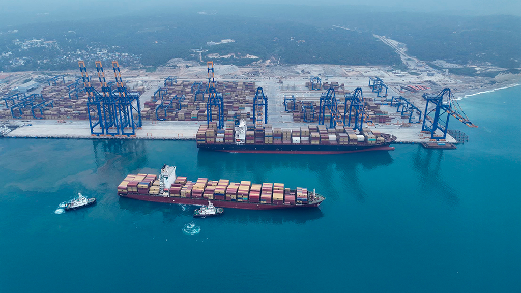 First mothership arriving at Adani-built Vizhinjam International Seaport