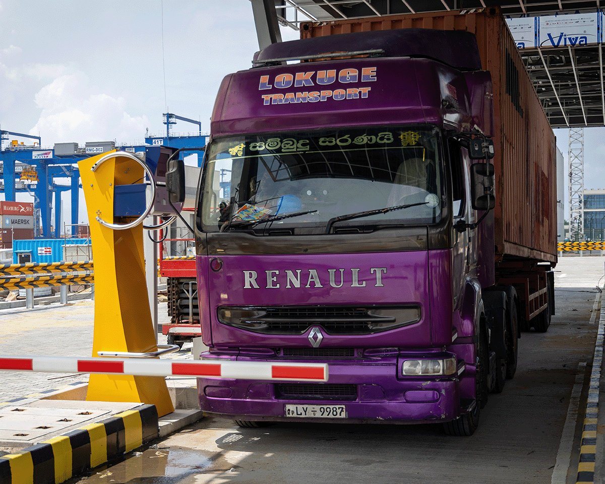 ADP-WCT Gate Kiosk Truck driver using one of our Gate Kiosks