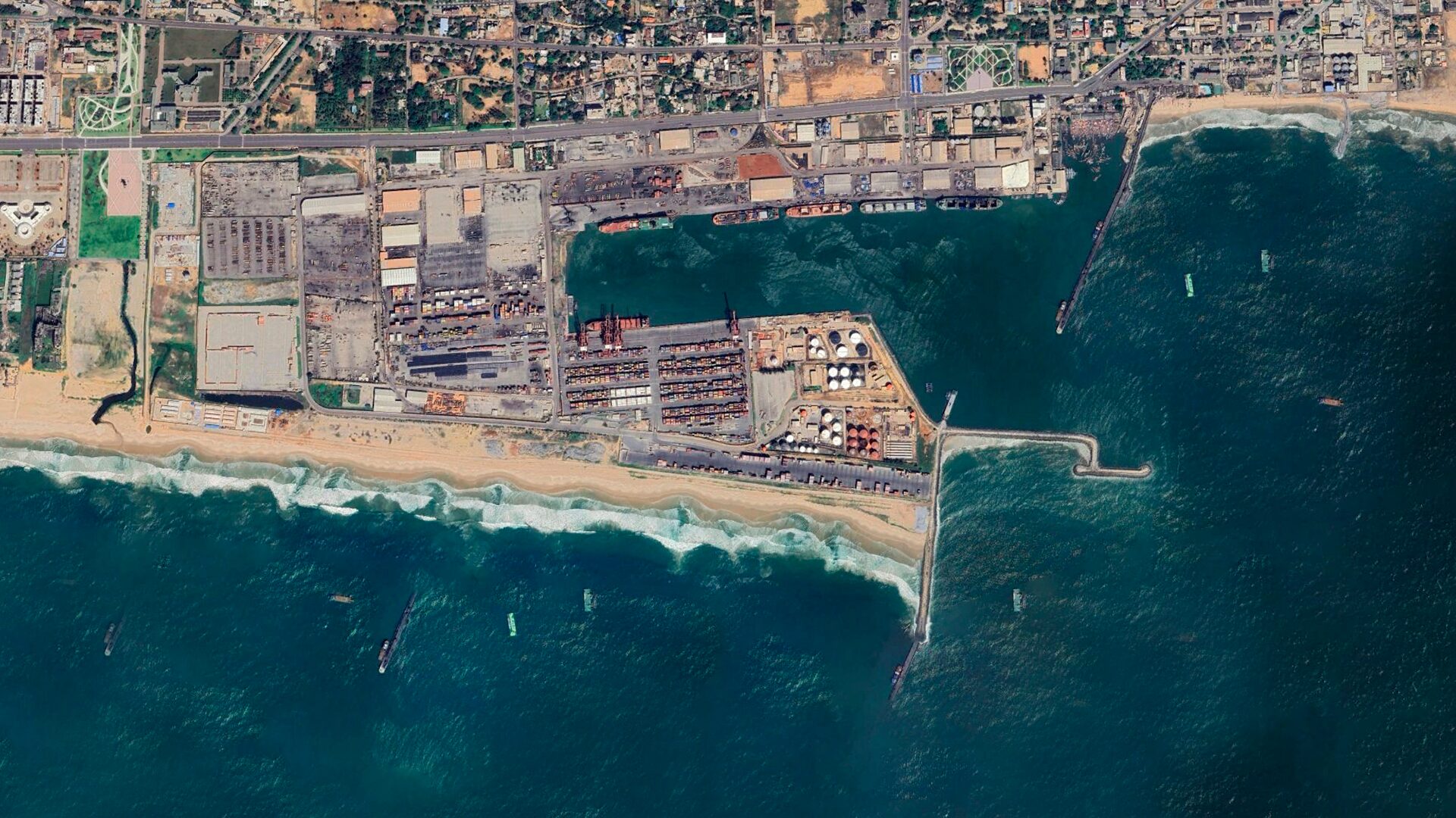 Aerial view of Cotonou, Benin