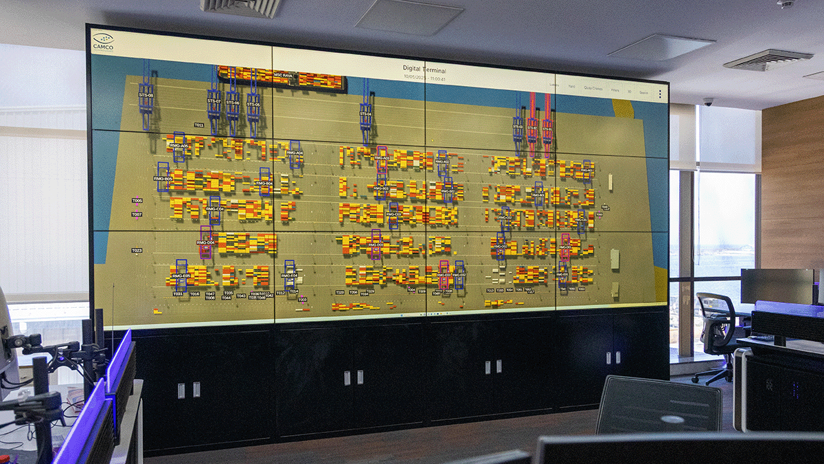 Digital Twin-2 Real-Time Digital Twin on screen wall