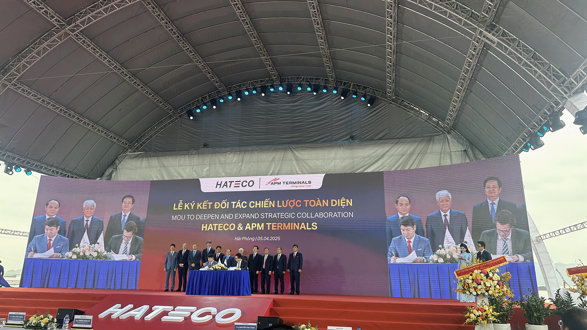 HHIT board of directors at the official launch of the container terminal