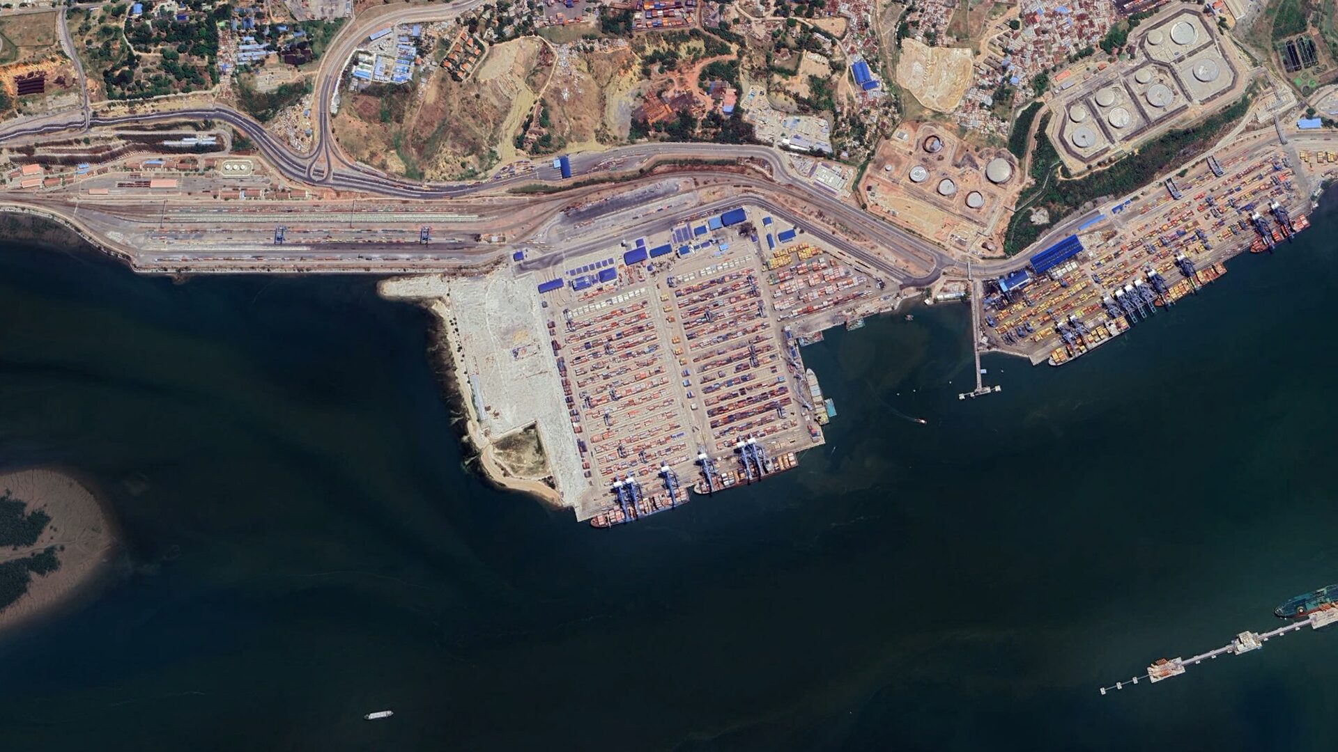 Aerial view of Mombasa, Kenya