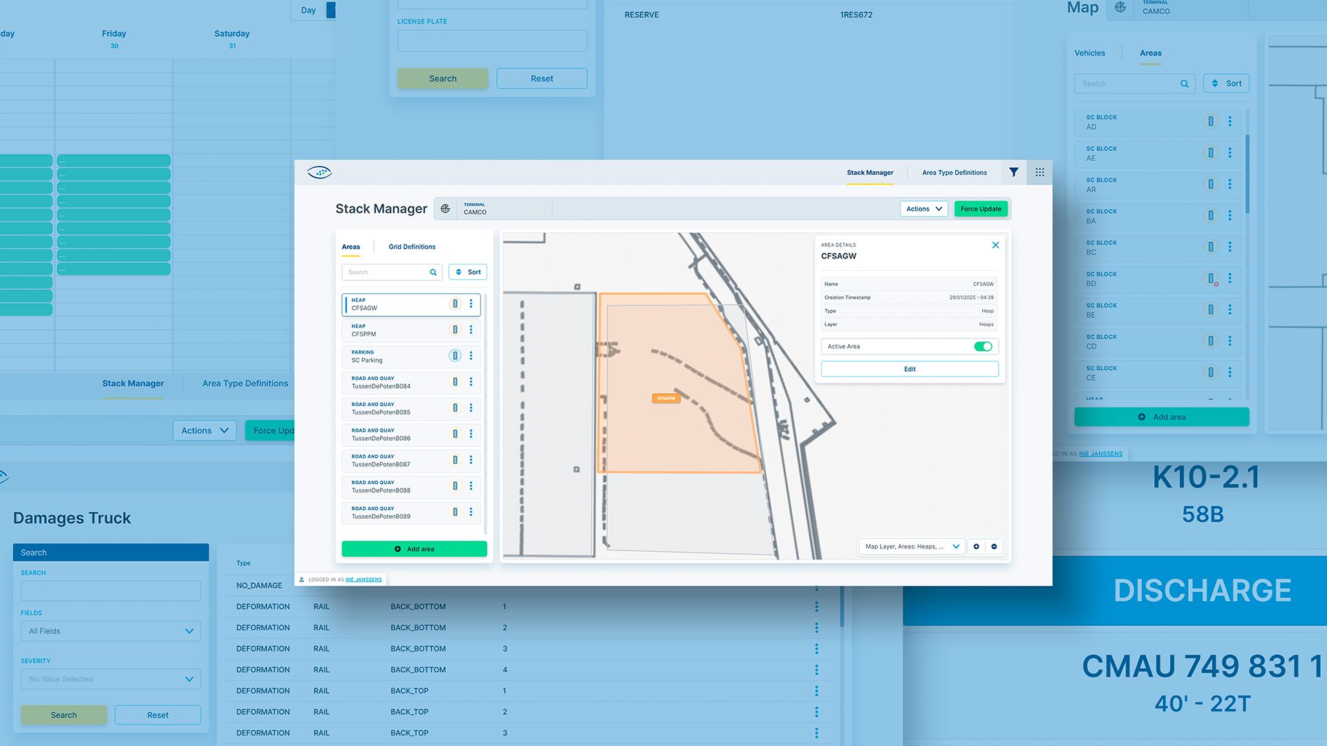 The BRIDGE display screens
